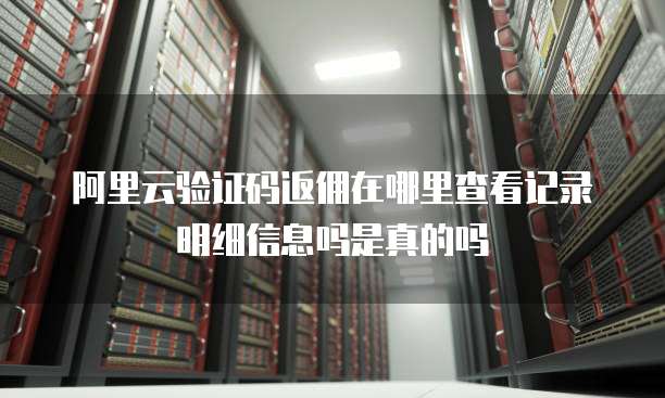 阿里云验证码返佣在哪里查看记录明细信息吗是真的吗