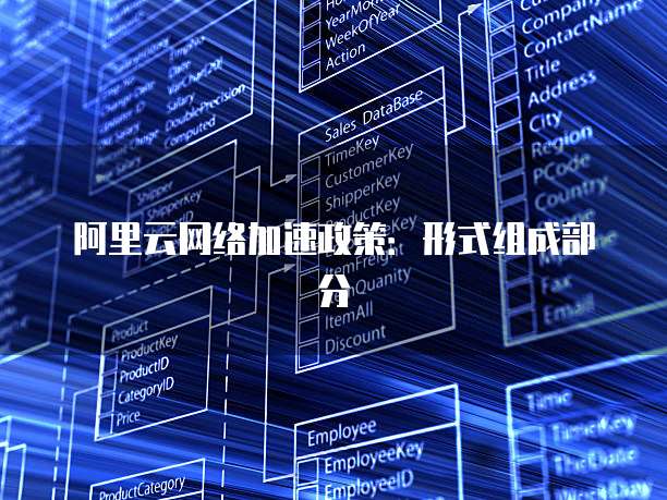 阿里云网络加速政策:形式组成部分