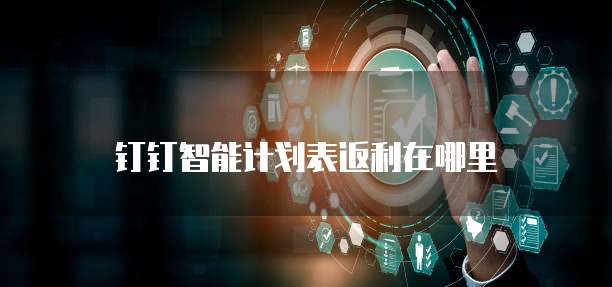 钉钉智能计划表返利在哪里