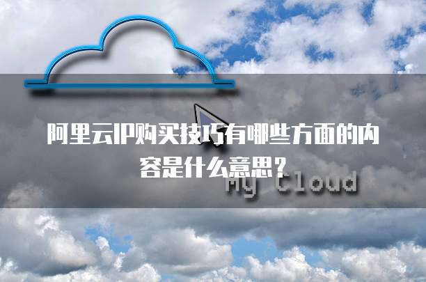 阿里云IP购买技巧有哪些方面的内容是什么意思?
