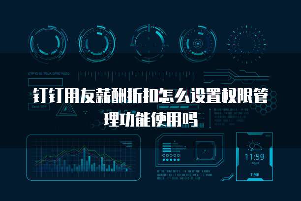 钉钉用友薪酬折扣怎么设置权限管理功能使用吗