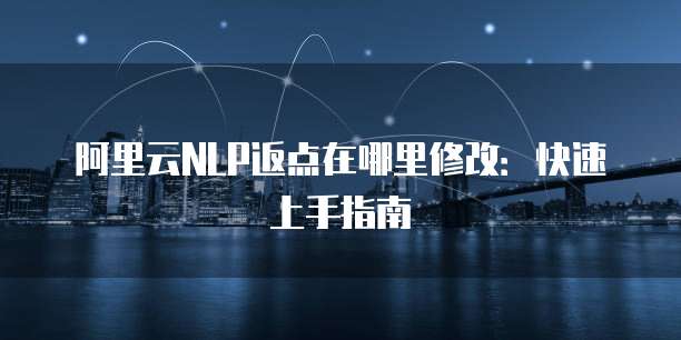 阿里云NLP返点在哪里修改:快速上手指南