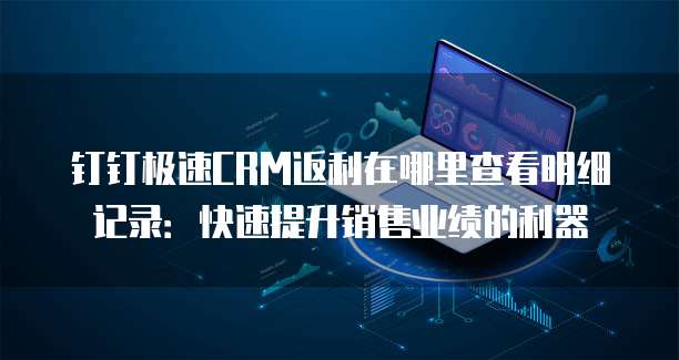 钉钉极速CRM返利在哪里查看明细记录:快速提升销售业绩的利器