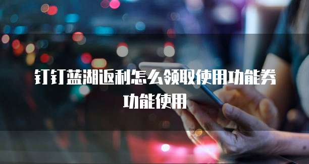 钉钉蓝湖返利怎么领取使用功能券功能使用