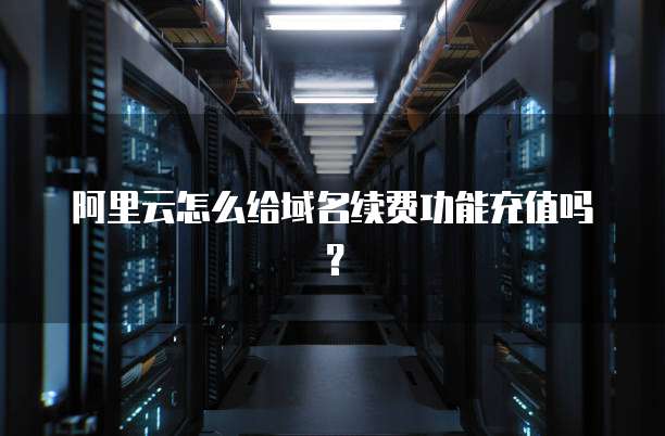 阿里云怎么给域名续费功能充值吗？