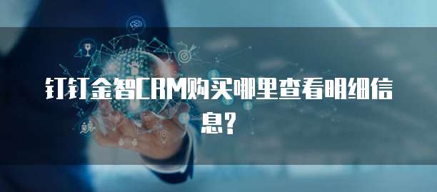 钉钉金智CRM购买哪里查看明细信息?