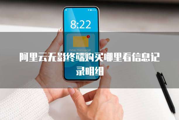 阿里云无影终端购买哪里看信息记录明细