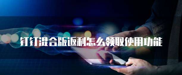 钉钉混合版返利怎么领取使用功能