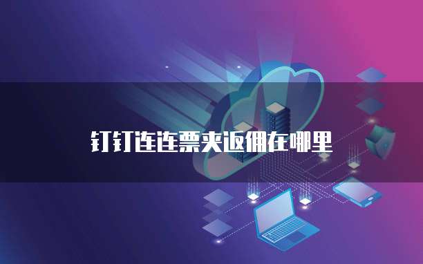 钉钉连连票夹返佣在哪里