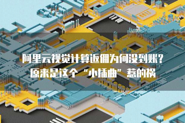 阿里云视觉计算返佣为何没到账?原来是这个“小插曲”惹的祸