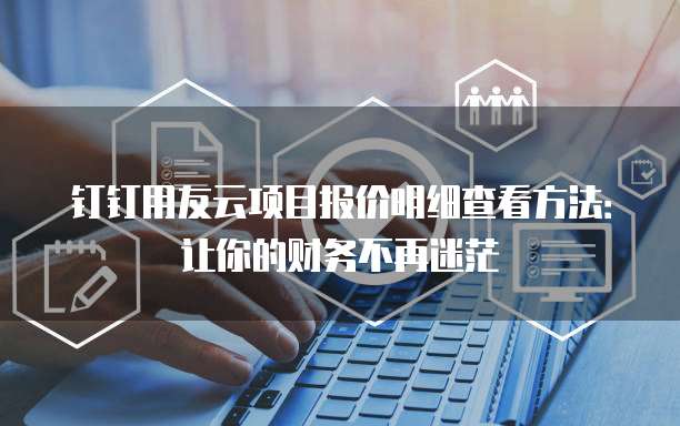 钉钉用友云项目报价明细查看方法:让你的财务不再迷茫