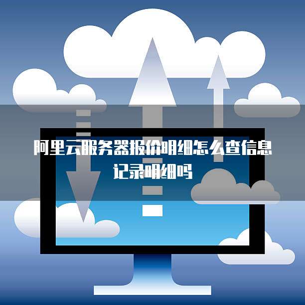 阿里云服务器报价明细怎么查信息记录明细吗