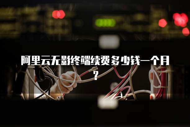 阿里云无影终端续费多少钱一个月?