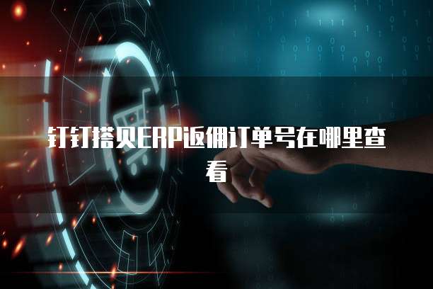 钉钉搭贝ERP返佣订单号在哪里查看
