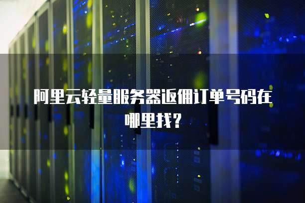 阿里云轻量服务器返佣订单号码在哪里找？