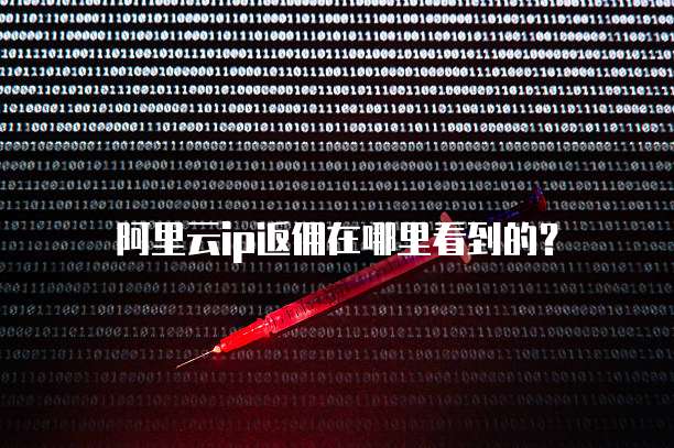 阿里云ip返佣在哪里看到的?
