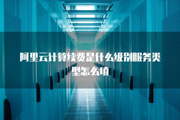 阿里云计算续费是什么级别服务类型怎么填
