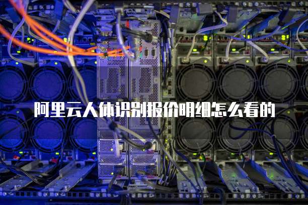 阿里云人体识别报价明细怎么看的