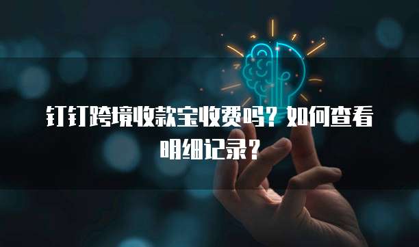 钉钉跨境收款宝收费吗?如何查看明细记录?
