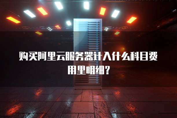 购买阿里云服务器计入什么科目费用里明细？