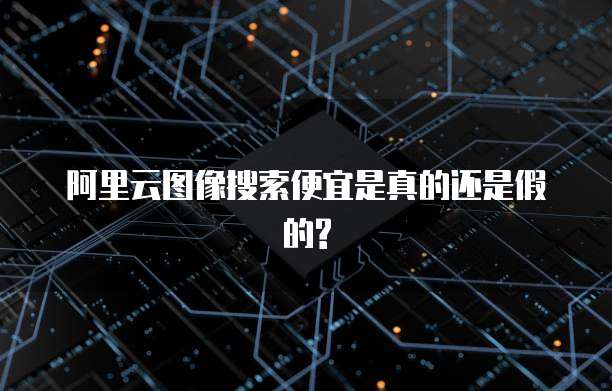 阿里云图像搜索便宜是真的还是假的?