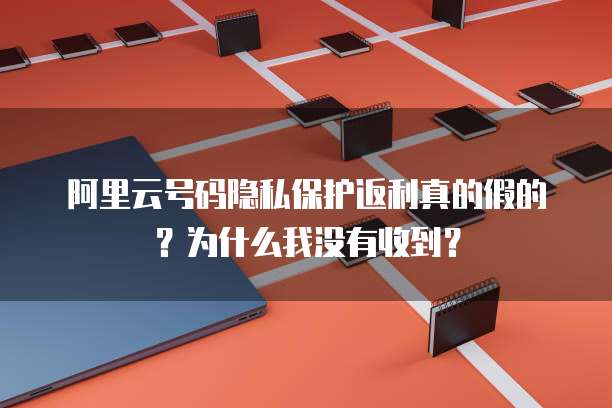 阿里云号码隐私保护返利真的假的？为什么我没有收到？