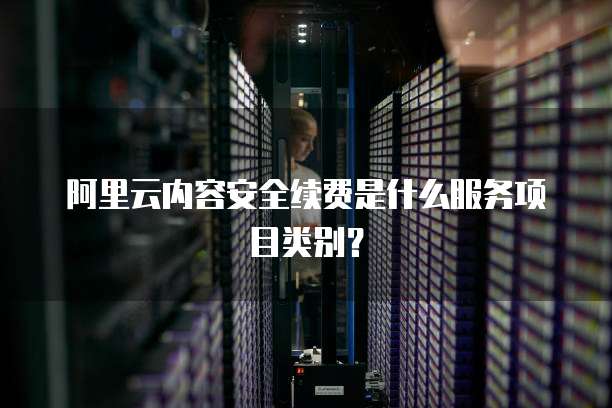 阿里云内容安全续费是什么服务项目类别?