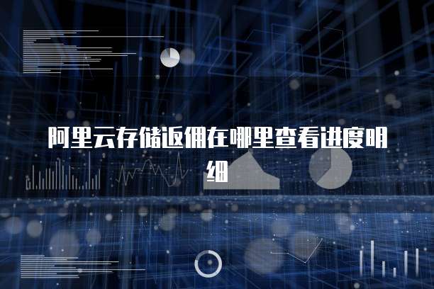 阿里云存储返佣在哪里查看进度明细