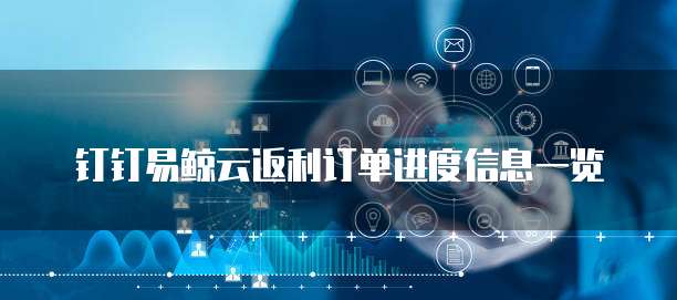 钉钉易鲸云返利订单进度信息一览