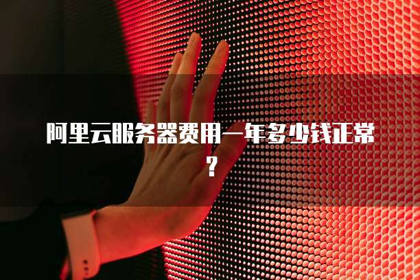 阿里云服务器费用一年多少钱正常？