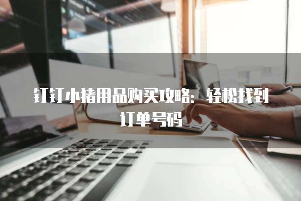 钉钉小猪用品购买攻略:轻松找到订单号码