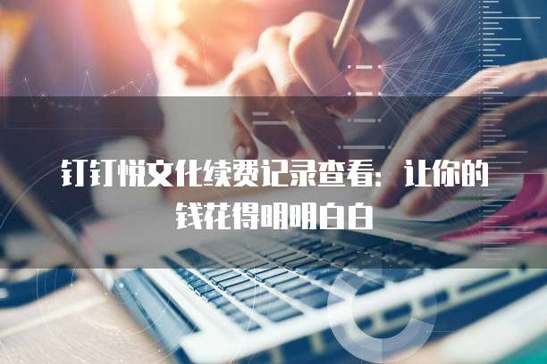 钉钉悦文化续费记录查看：让你的钱花得明明白白