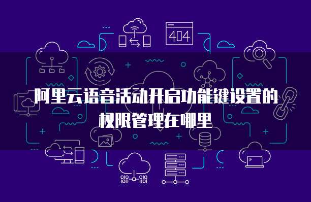 阿里云语音活动开启功能键设置的权限管理在哪里