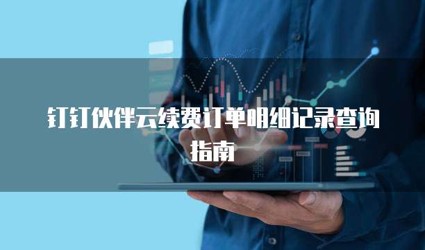 钉钉伙伴云续费订单明细记录查询指南