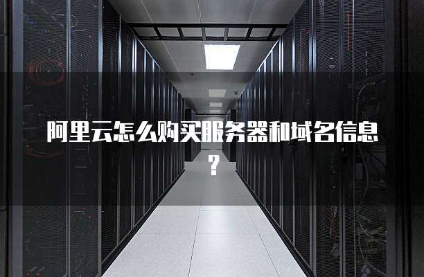 阿里云怎么购买服务器和域名信息?