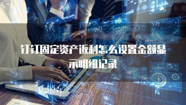 钉钉固定资产返利怎么设置金额显示明细记录