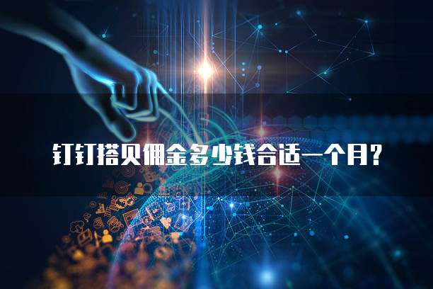 钉钉搭贝佣金多少钱合适一个月？