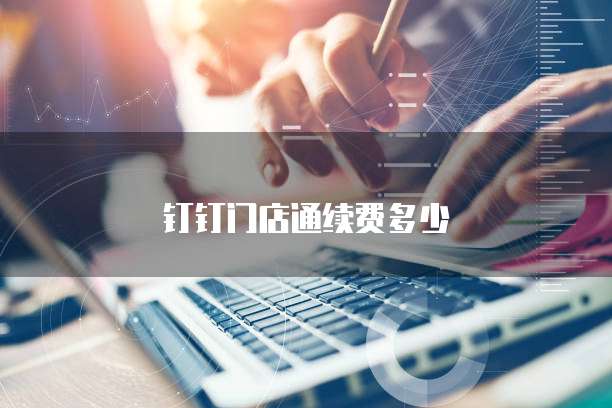 钉钉门店通续费多少