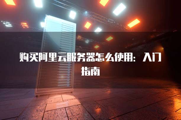 购买阿里云服务器怎么使用:入门指南