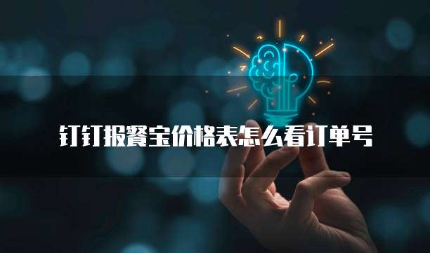 钉钉报餐宝价格表怎么看订单号