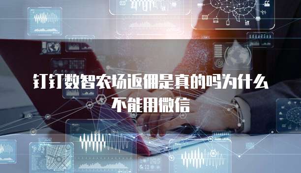 钉钉数智农场返佣是真的吗为什么不能用微信