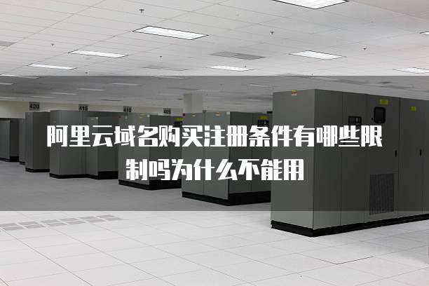 阿里云域名购买注册条件有哪些限制吗为什么不能用
