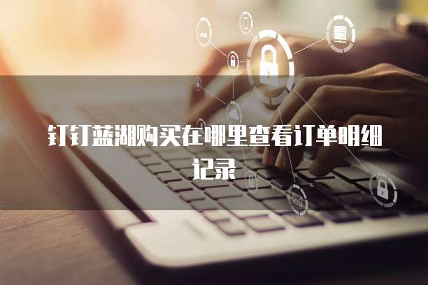 钉钉蓝湖购买在哪里查看订单明细记录