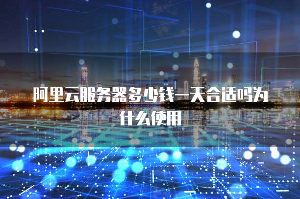 阿里云服务器多少钱一天合适吗为什么使用