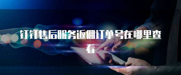 钉钉售后服务返佣订单号在哪里查看