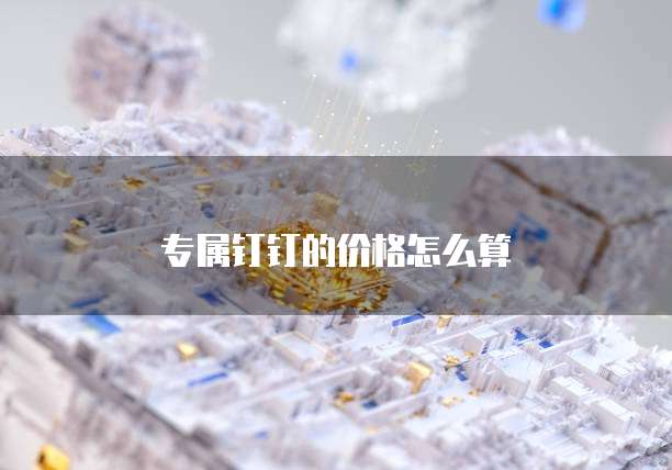 专属钉钉的价格怎么算