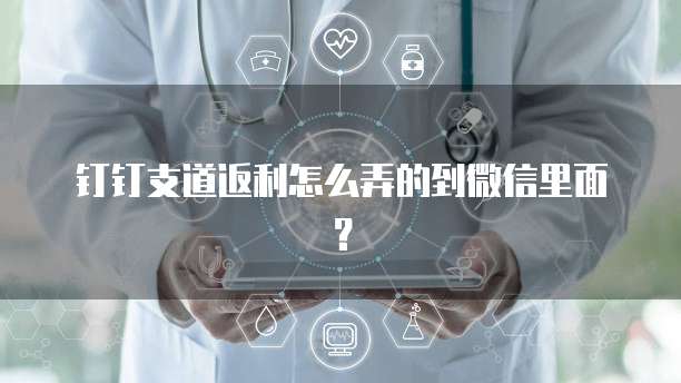 钉钉支道返利怎么弄的到微信里面?