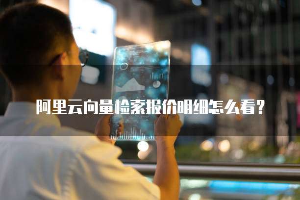 阿里云向量检索报价明细怎么看?