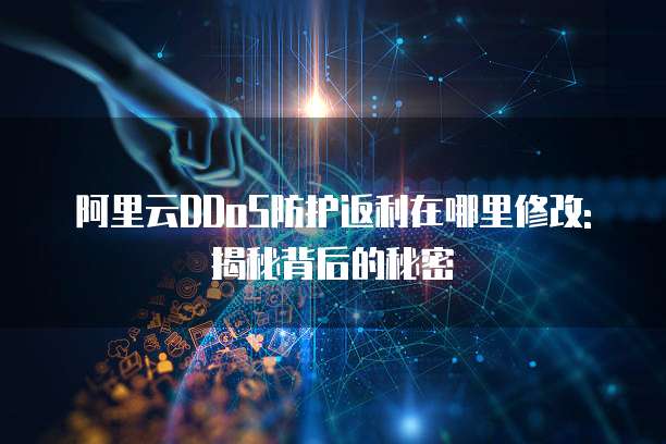 阿里云DDoS防护返利在哪里修改:揭秘背后的秘密