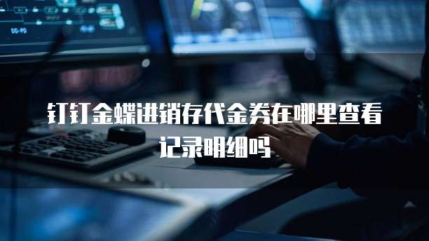 钉钉金蝶进销存代金券在哪里查看记录明细吗